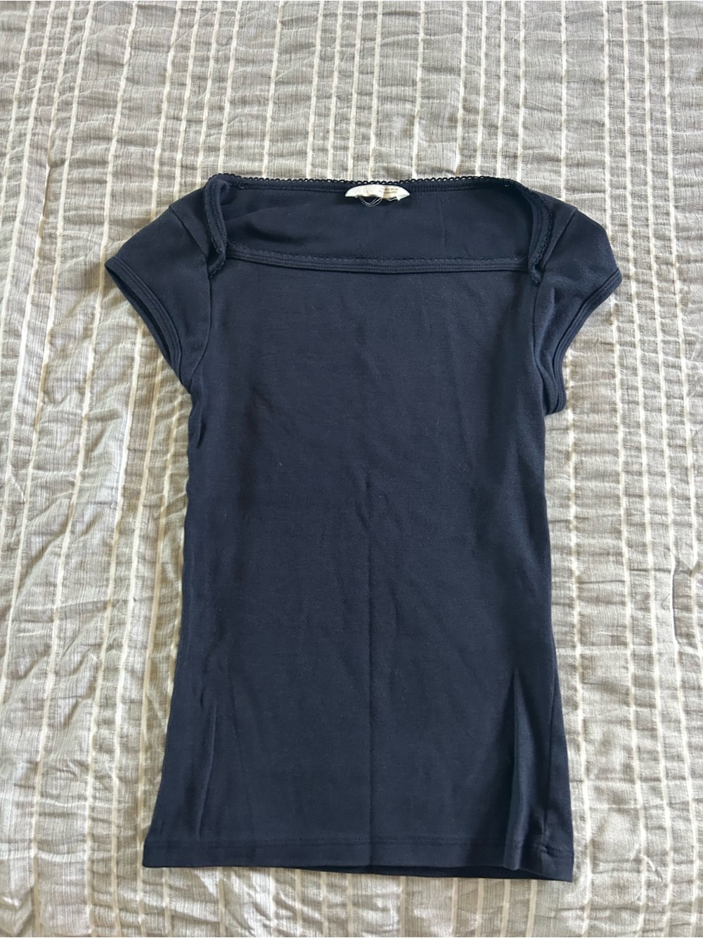 Women’s Navy Cap Sleeve Top
